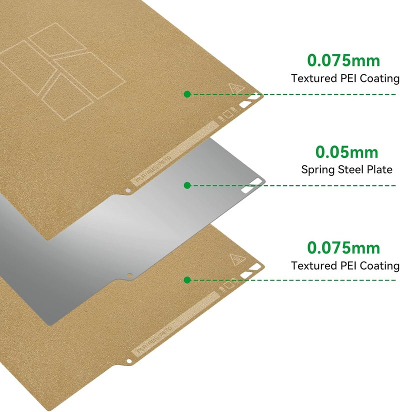 DCTOOLS Bamboo Lab Original Dual Side Textured PEI 3D Printer Build Plate 184x184MM Spring Steel Plate for Bambu Lab A1 MINI 3D Printer - Image 4